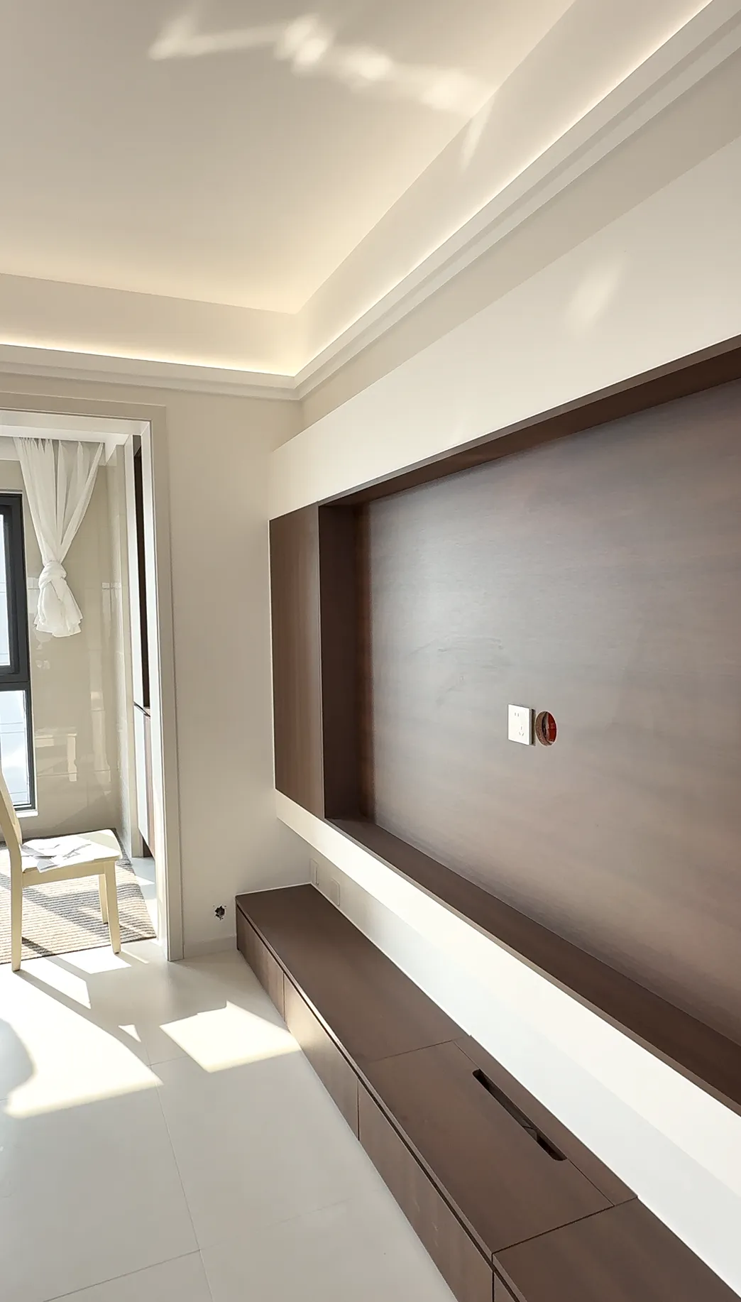 Particle board furniture and cabinetry application in a home interior