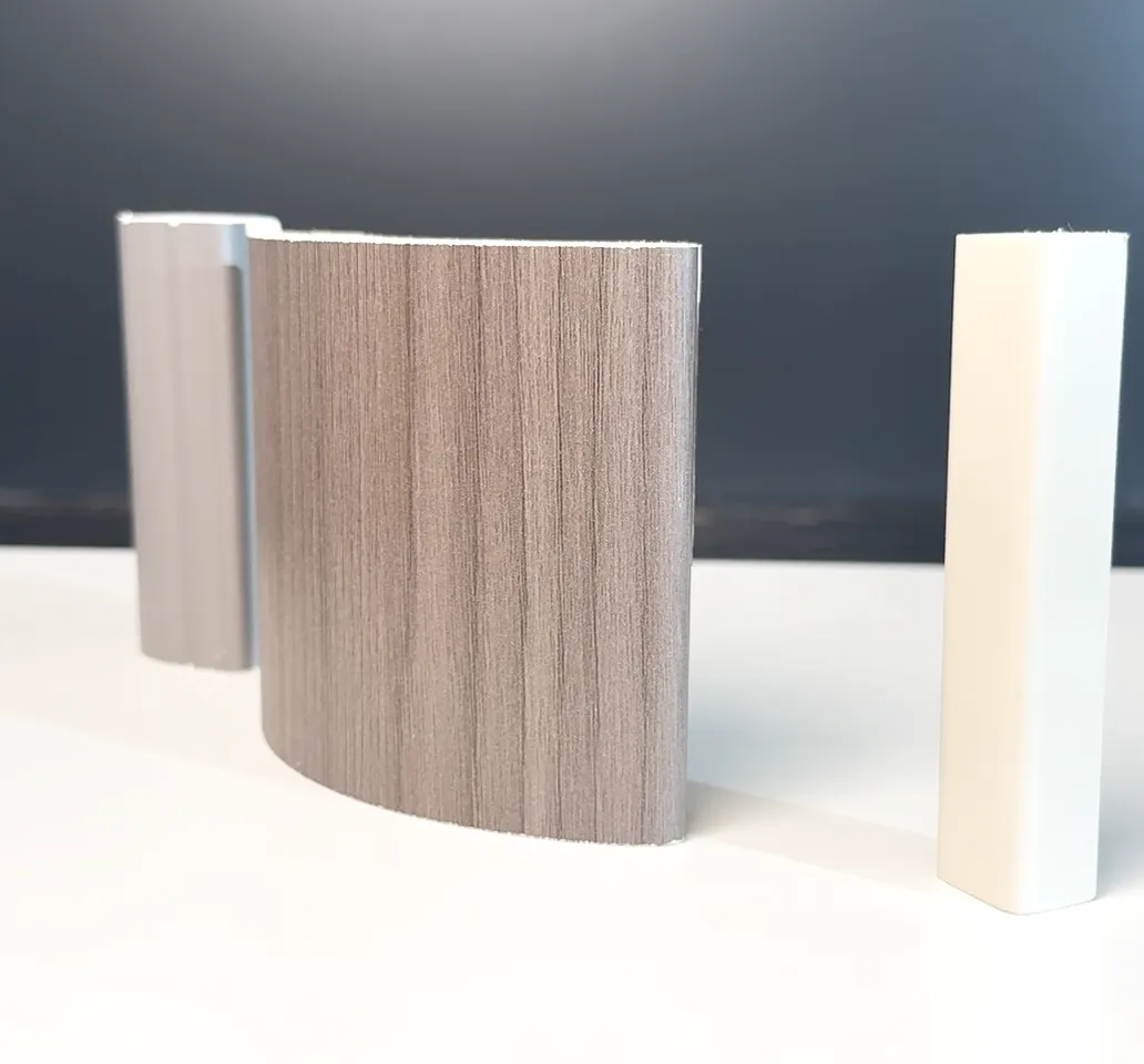 Straight and rounded matching trim profile samples